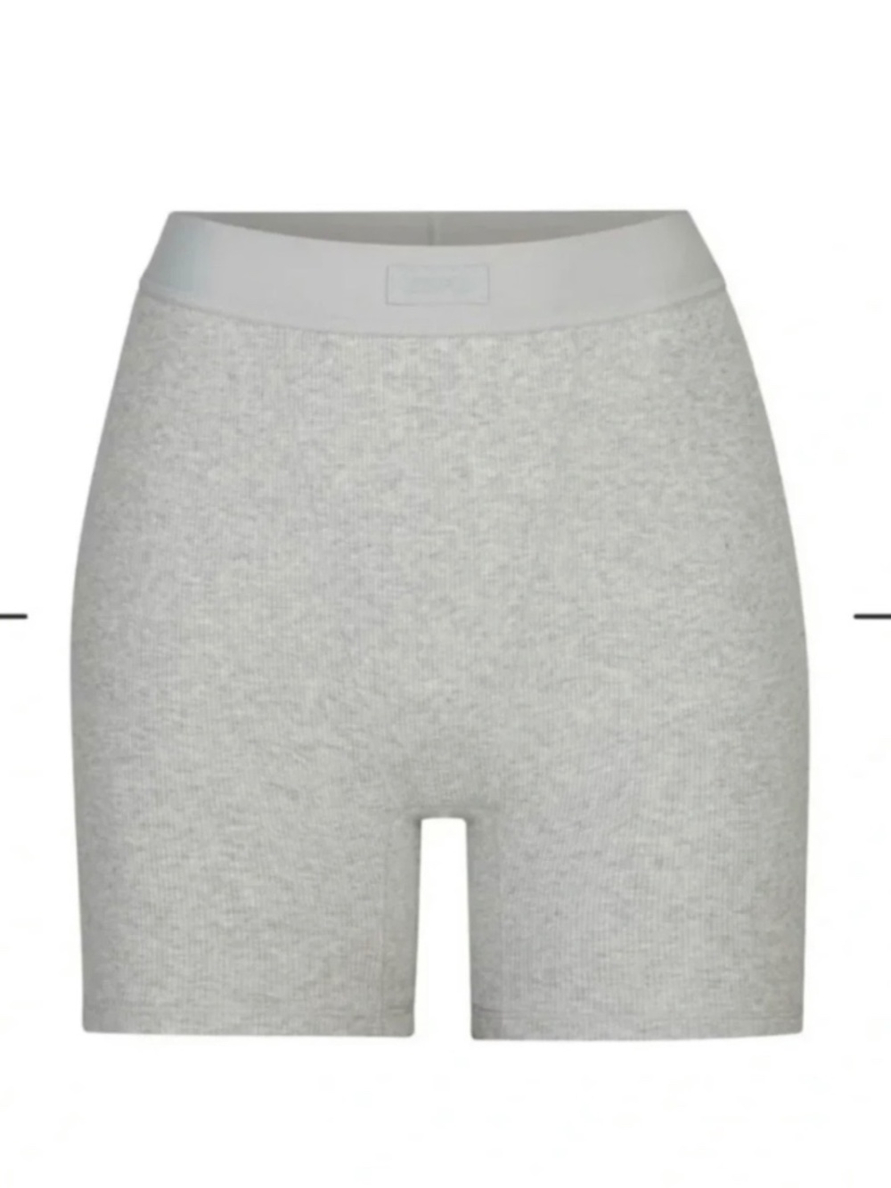 SKIMS Cotton Rib Boxer in Light Heather Grey